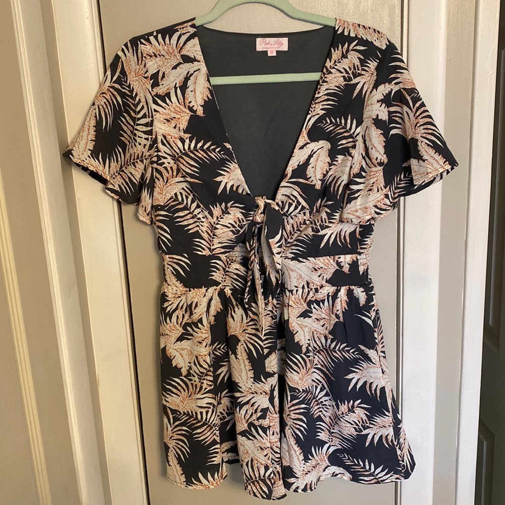 Pink Lily Romper